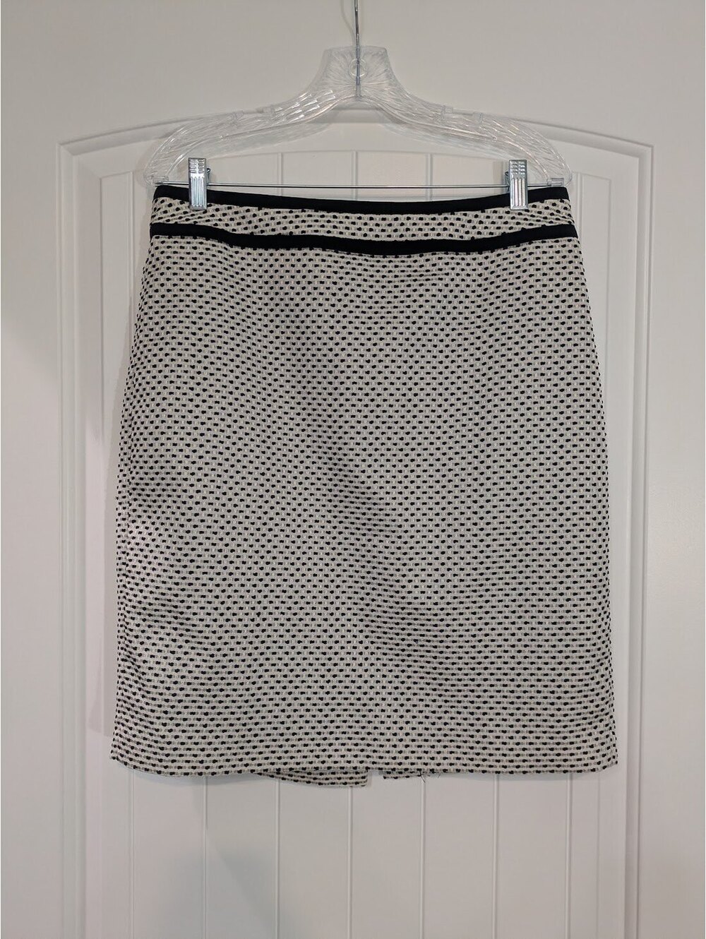 Calvin Klein Textured Black‑and‑White Skirt 14P